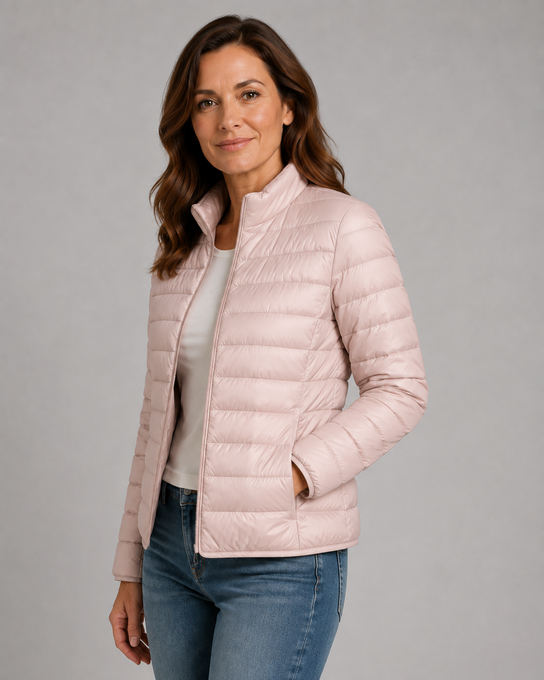 Women's Transitional Puffer Jacket | Lightweight Padded Zip Up