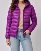 Women's Puffer Jacket | Hooded Lightweight Quilted Zip Up Coat