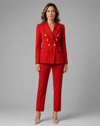 Women's Trouser Suit | Tailored Two Piece Blazer & Trousers Set