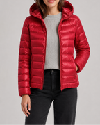 Women's Puffer Jacket | Hooded Lightweight Quilted Zip Up Coat
