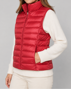 Women's Padded Gilet | Lightweight Stand Collar Zip Up Quilted Vest
