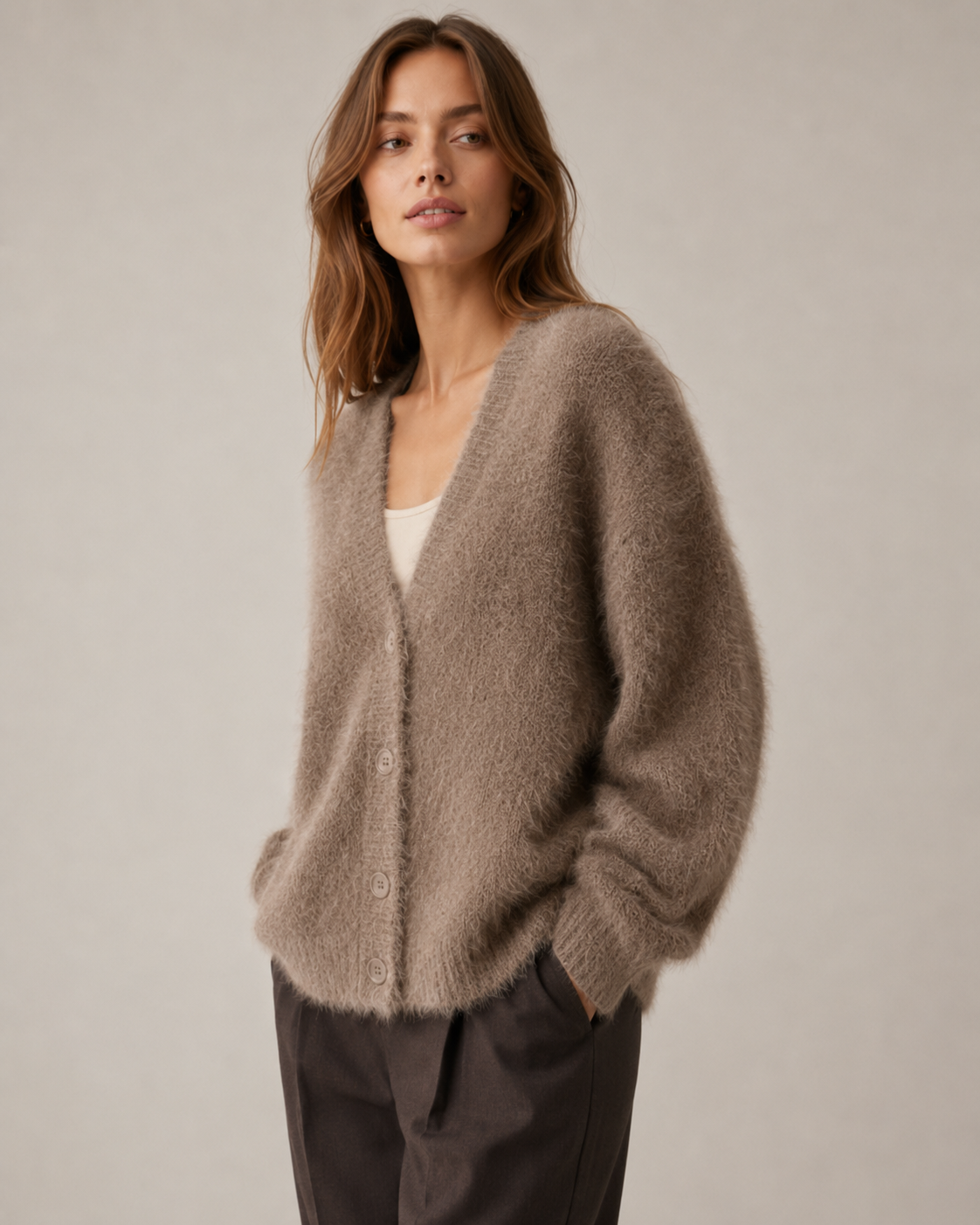 Women's Oversized Cardigan | Button Up Long Sleeve Knit Cardigan