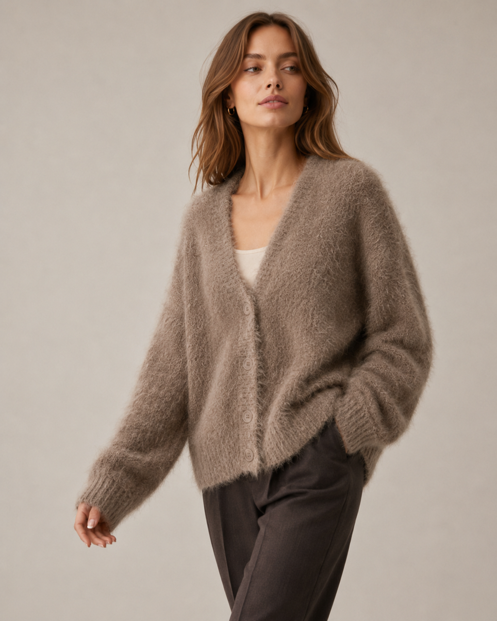 Women's Oversized Cardigan | Button Up Long Sleeve Knit Cardigan