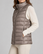Women's Padded Gilet | Lightweight Stand Collar Zip Up Quilted Vest