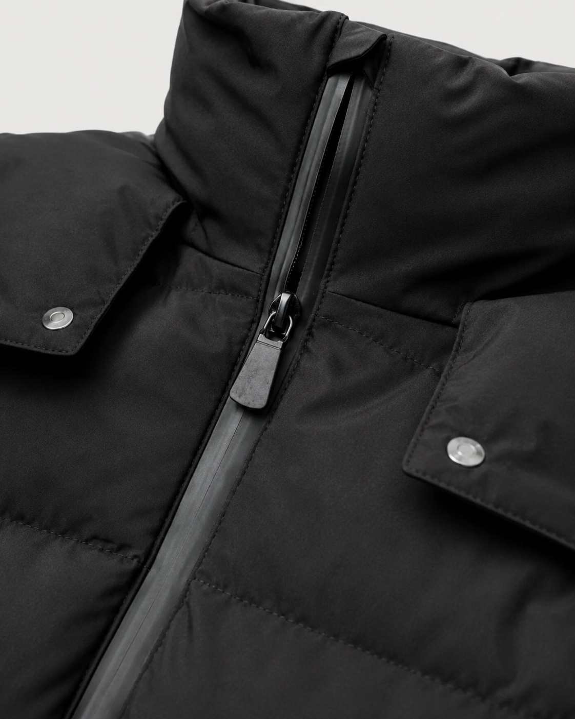 Women's Hooded Belted Puffer Jacket with Zip Pockets - Black