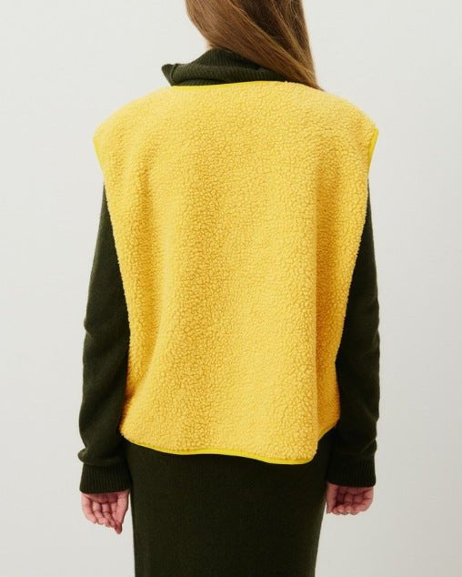 Women's Sherpa Fleece Gilet | Button Up Sleeveless Fleece Bodywarmer