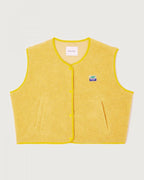 Women's Sherpa Fleece Gilet | Button Up Sleeveless Fleece Bodywarmer
