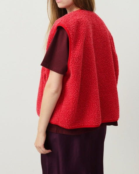 Women's Sherpa Fleece Gilet | Button Up Sleeveless Fleece Bodywarmer