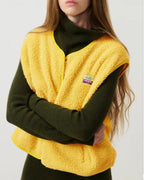 Women's Sherpa Fleece Gilet | Button Up Sleeveless Fleece Bodywarmer