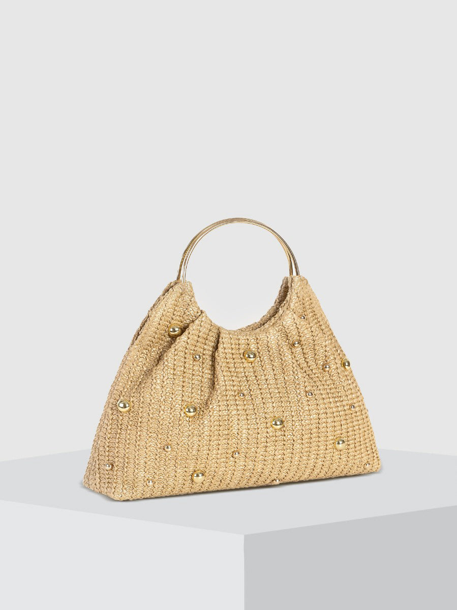 Women's Beaded Crochet Hobo Bag
