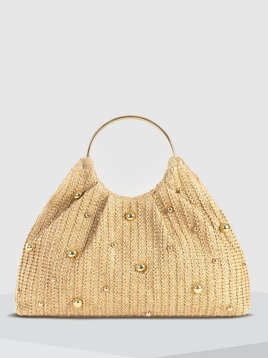 Women's Beaded Crochet Hobo Bag