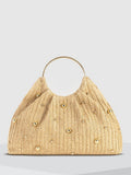 Women's Beaded Crochet Hobo Bag