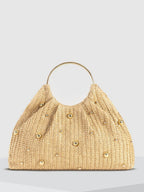 Women's Beaded Crochet Hobo Bag