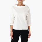 Women's Boat Neck Top with 3/4 Sleeves