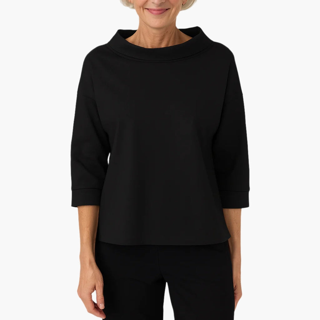 Women's Boat Neck Top with 3/4 Sleeves