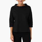 Women's Boat Neck Top with 3/4 Sleeves