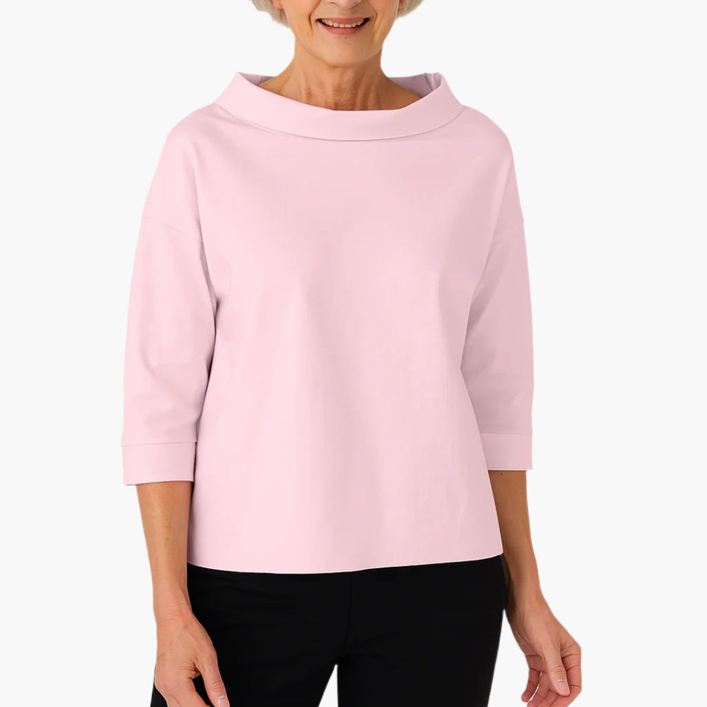 Women's Boat Neck Top with 3/4 Sleeves