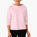 Women's Boat Neck Top with 3/4 Sleeves