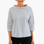Women's Boat Neck Top with 3/4 Sleeves