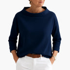 Women's Boat Neck Top with 3/4 Sleeves