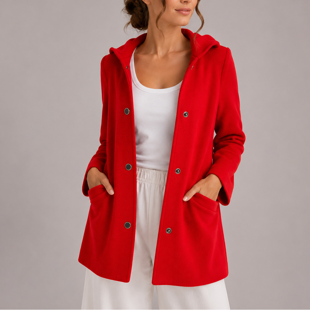 Women's Button Up Hooded Long Cardigan with Pockets