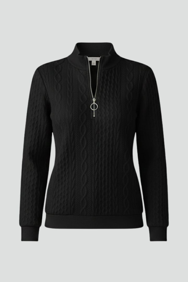 Women's Cable Knit Quarter Zip Jumper