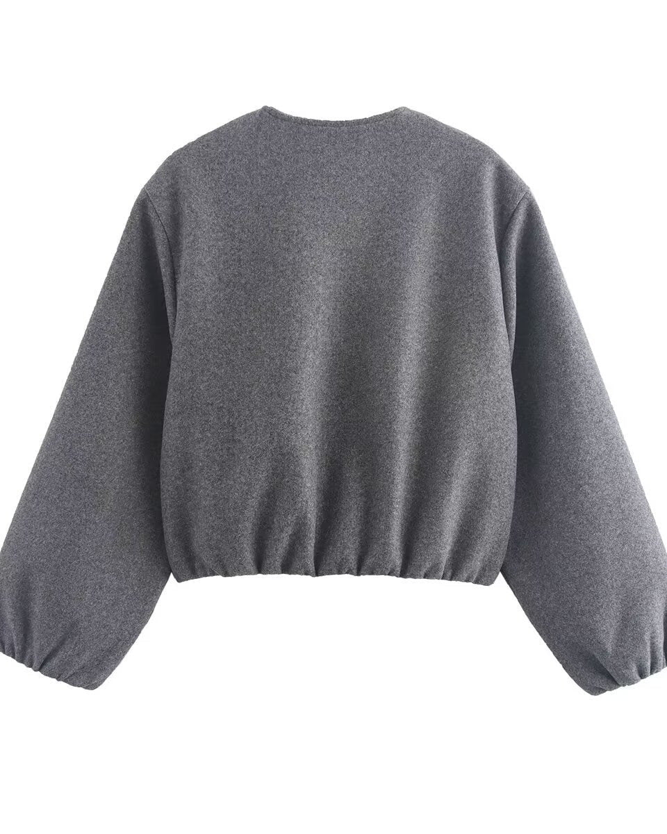 Women's Cropped Bomber Jacket 2