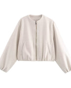 Women's Cropped Bomber Jacket 3