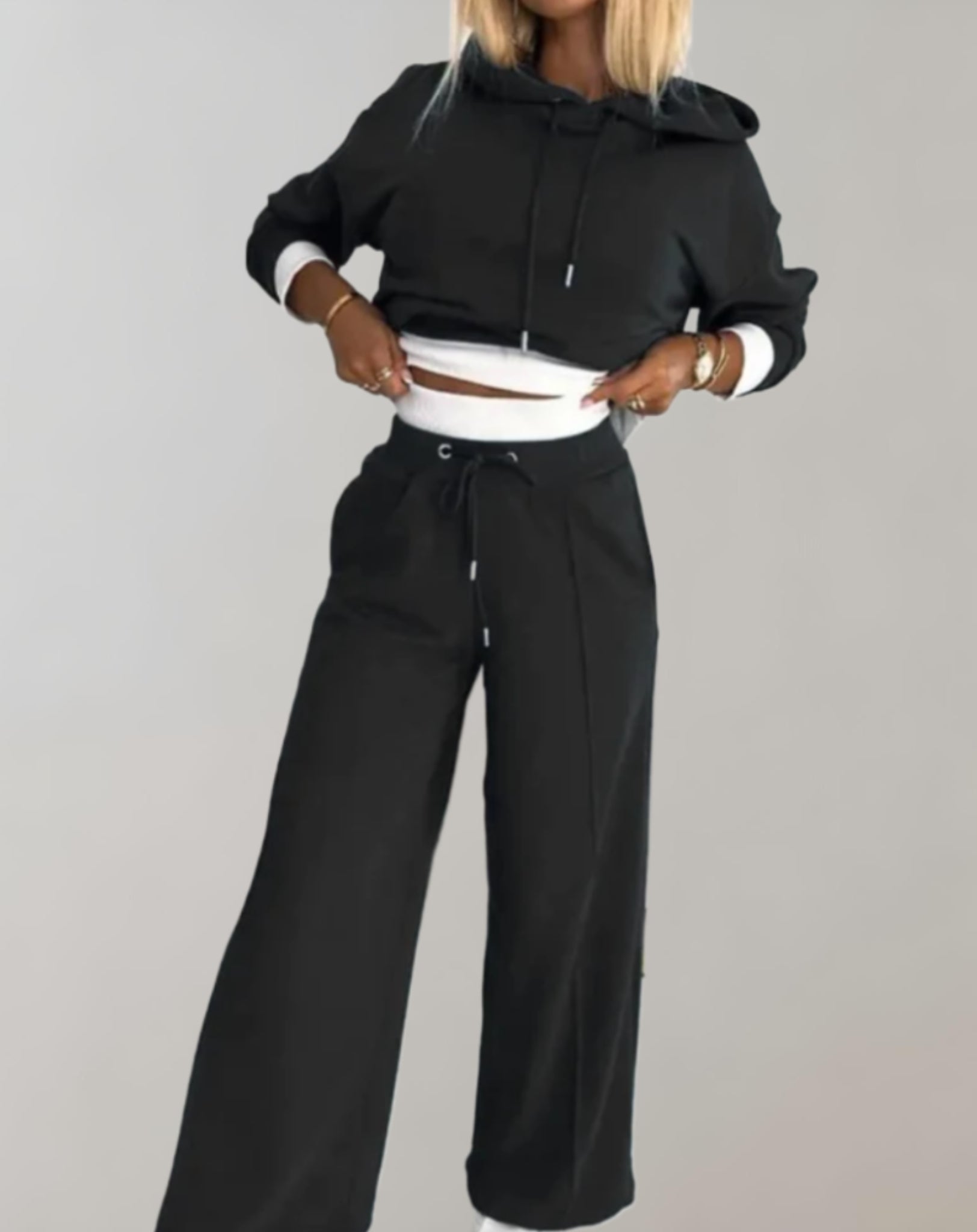 Women's Cropped Hoodie Co-Ord Set 1