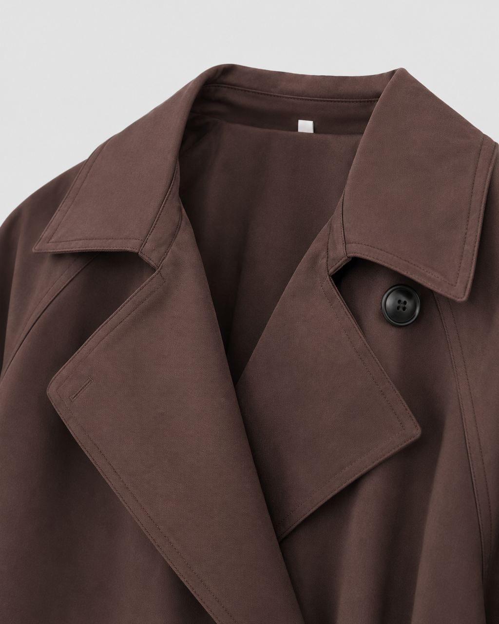Women's Cropped Trench Coat | Tie Waist Double Breasted Notch Lapel Jacket
