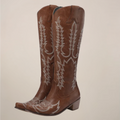 Women's Embroidered Knee High Cowboy Boots