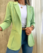 Women's Open Front Blazer | Notch Lapel Long Sleeve Tailored Jacket