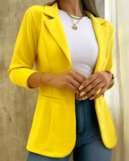 Women's Open Front Blazer | Notch Lapel Long Sleeve Tailored Jacket