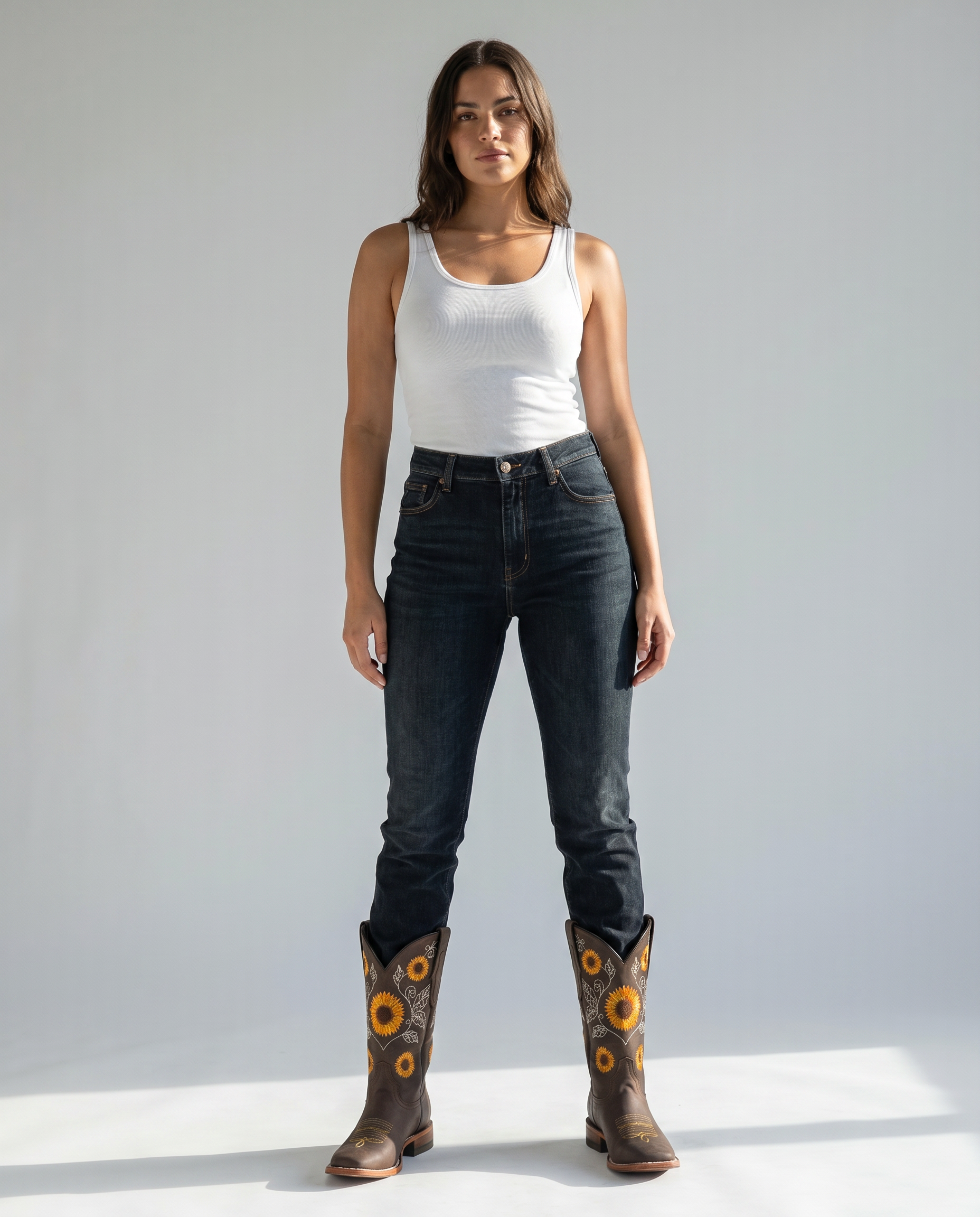 Women's Floral Embroidered Cowgirl Boots