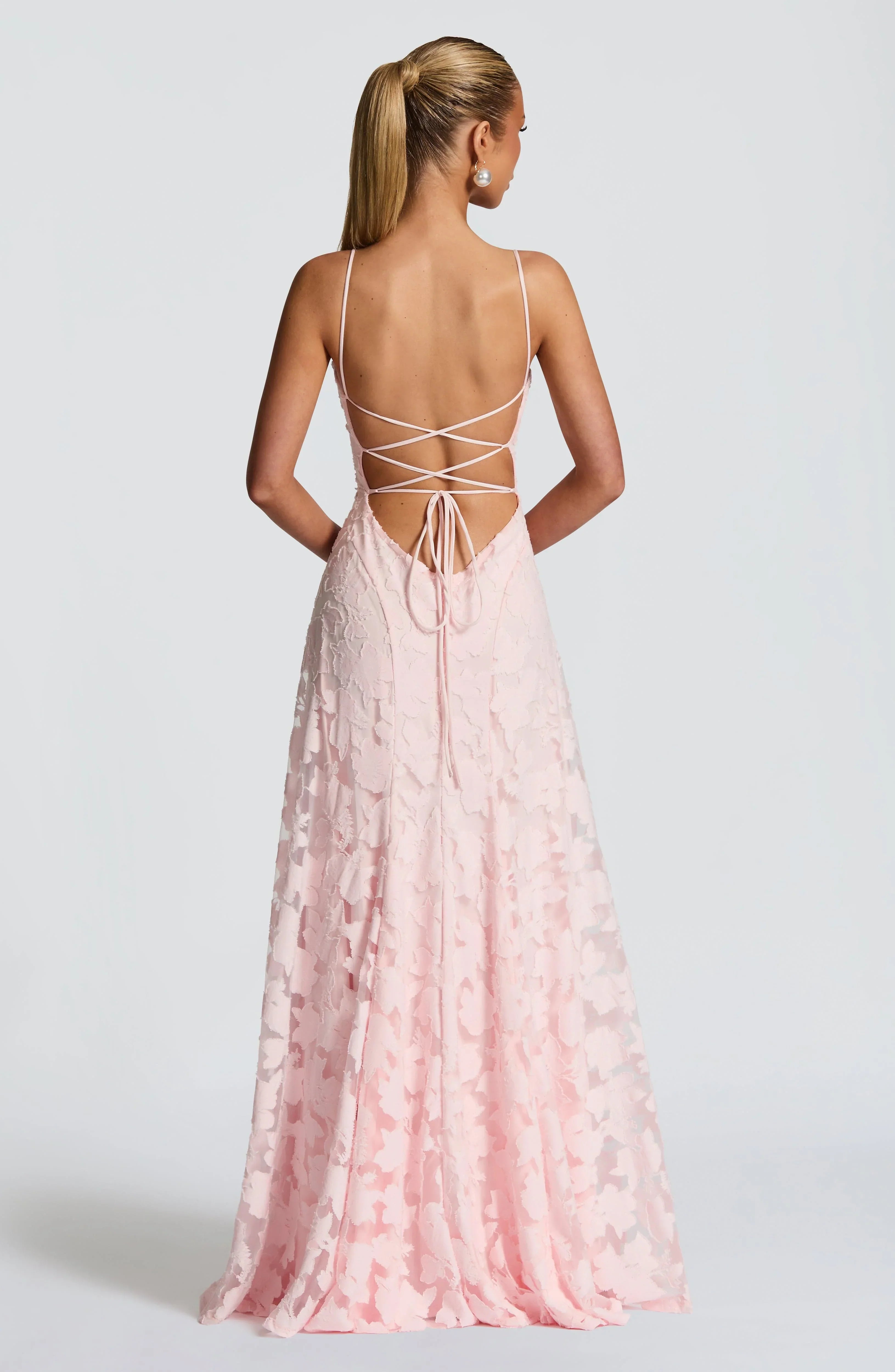 Women's Floral Maxi Dress | Spaghetti Strap A-Line Wedding Guest Gown