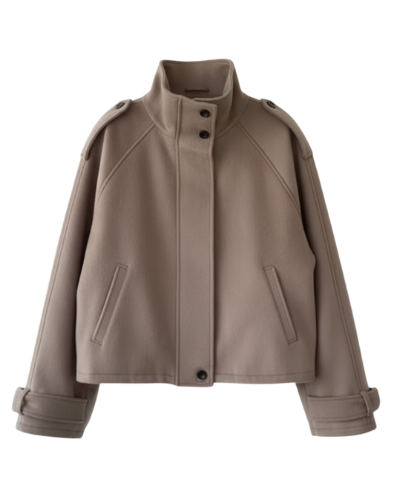 Women's Funnel Neck Cropped Jacket 1