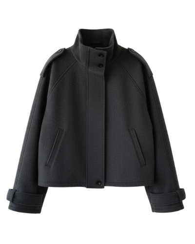 Women's Funnel Neck Cropped Jacket 4