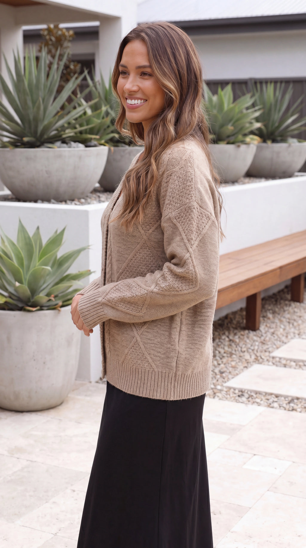 Women's Knit Cardigan | V Neck Button Front Soft Winter Cardigan 12