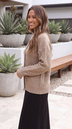 Women's Knit Cardigan | V Neck Button Front Soft Winter Cardigan 12