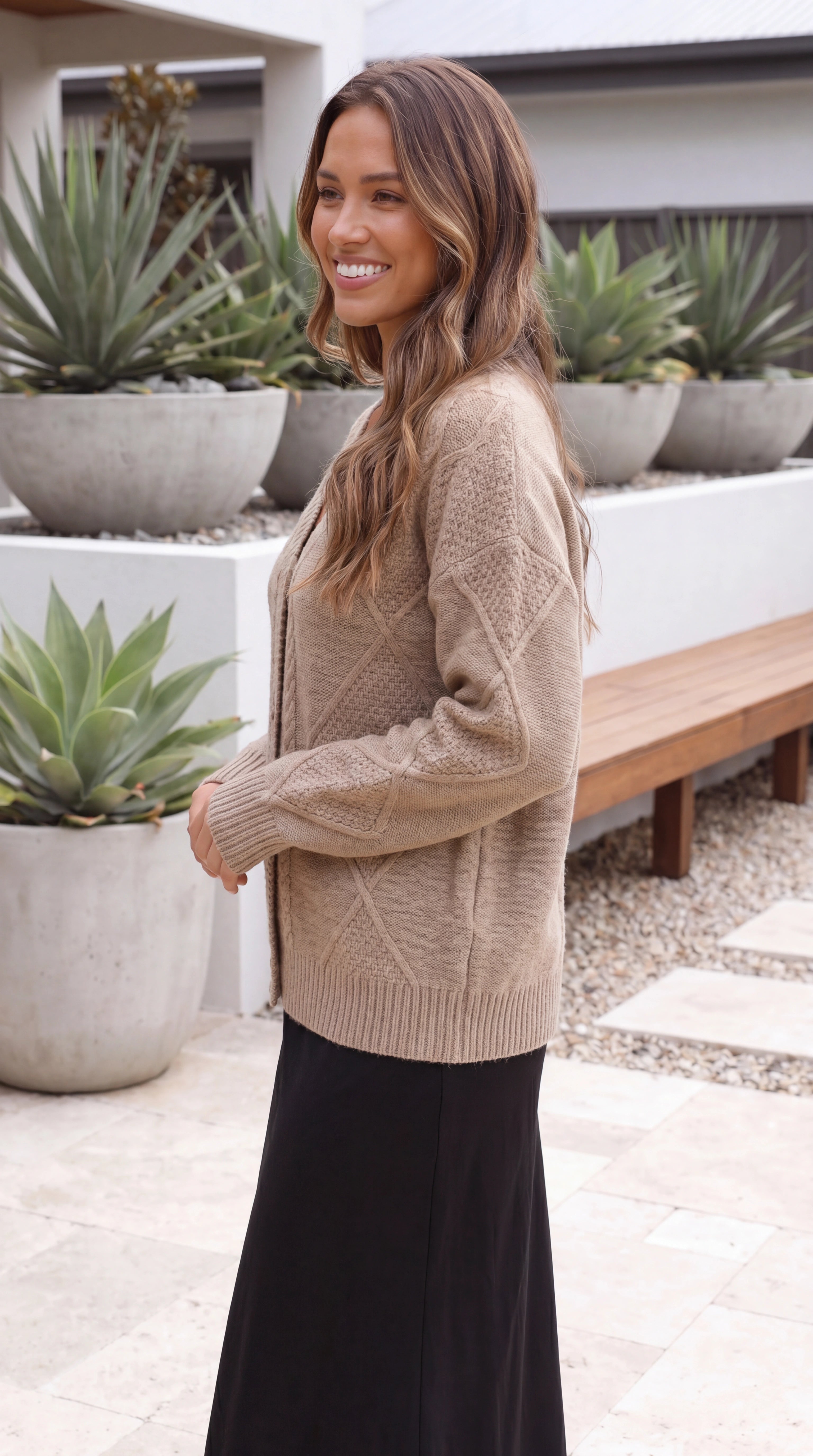 Women's Knit Cardigan | V Neck Button Front Soft Winter Cardigan 12