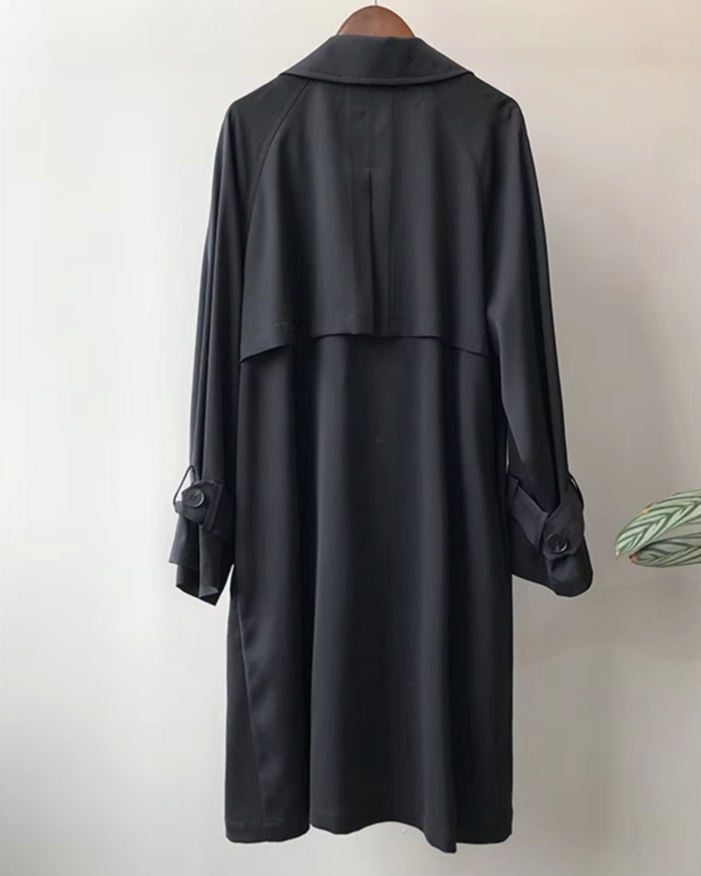 Women's Long Belted Trench Coat | Lapel Collar Double Breasted Jacket