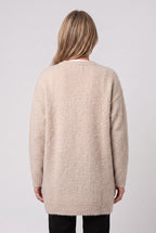 Women's Longline Knit Cardigan with Button Front