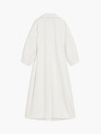 Women's Oversized Longline Double Breasted Coat with Lapel Collar