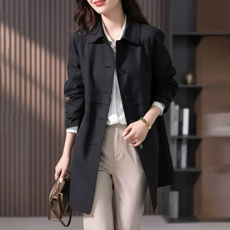 Women's Single Breasted Trench Coat 2