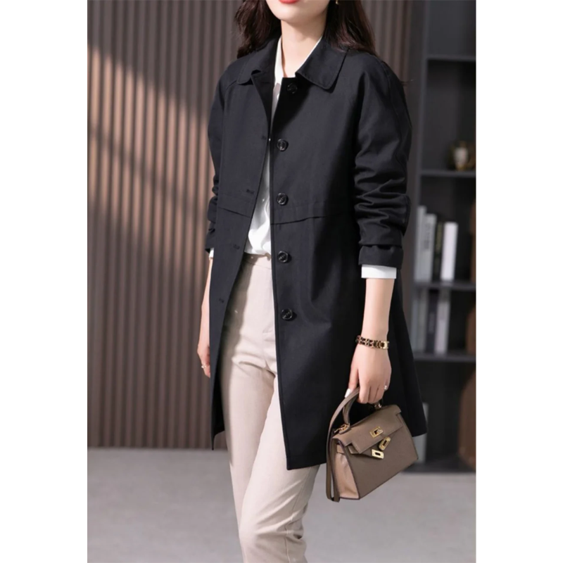 Women's Single Breasted Trench Coat 3