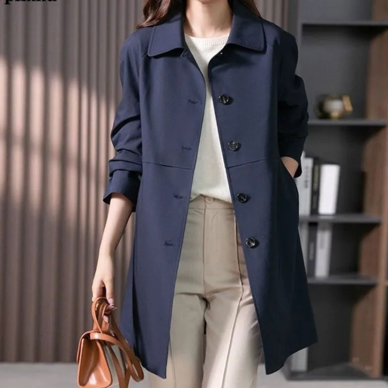 Women's Single Breasted Trench Coat 4