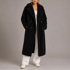 Women's Longline Teddy Fleece Coat with Double Breasted Front
