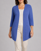Women's Open Front Ribbed Knit Cardigan | Relaxed Fit