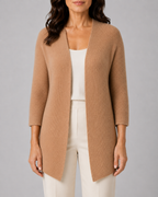 Women's Open Front Ribbed Knit Cardigan | Relaxed Fit