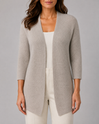 Women's Open Front Ribbed Knit Cardigan | Relaxed Fit